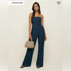 Denim Eva Jumpsuit from Reformation. Size 4.